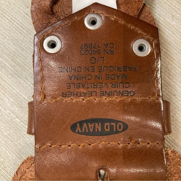 OLD NAVY Sz L Braided Studded Leather Round Buckle Bohemian Belt NEW W/ TAG - Picture 4 of 6